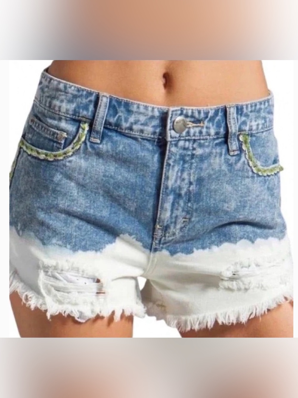 Free People Distressed Bleached Shorts